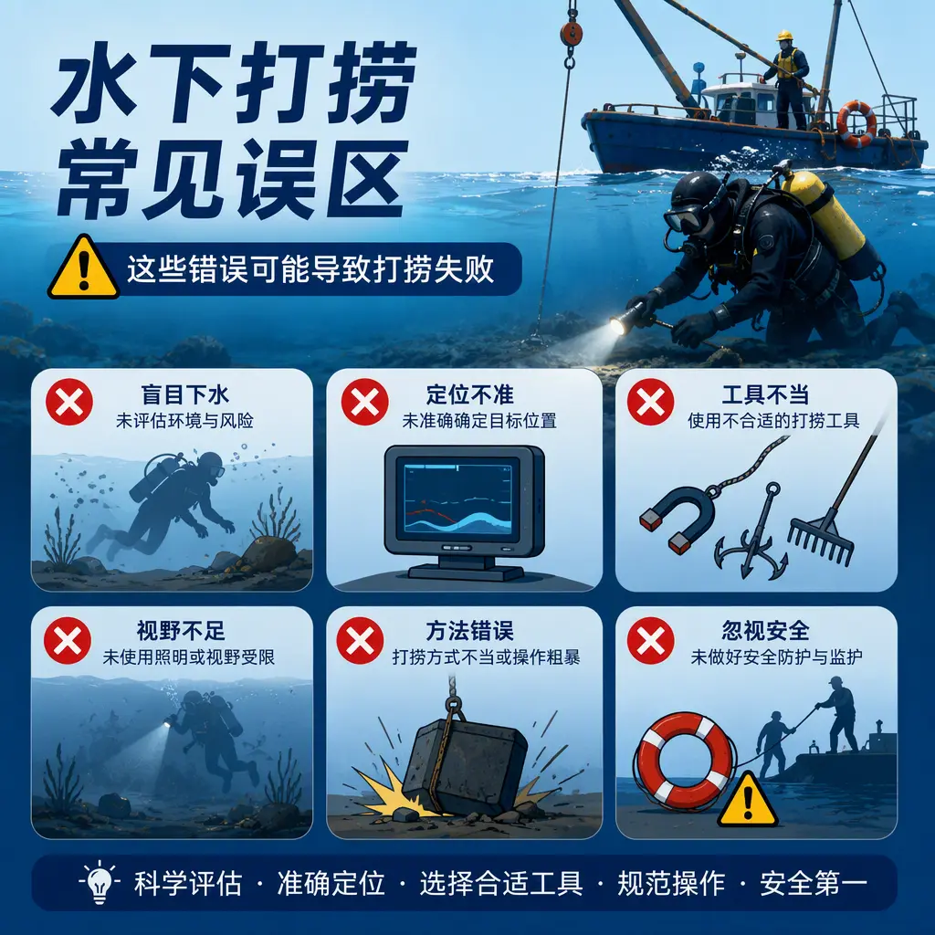 深耕水下打捞，兼顾民用失物与工程潜水作业大观